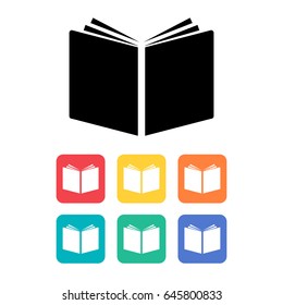 Book icon. Vector illustration.
