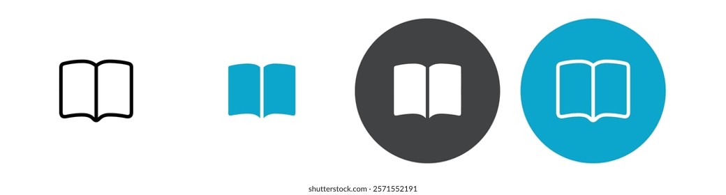 book icon Vector illustration in black