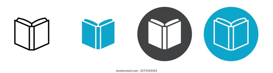 book icon Vector illustration in black