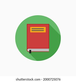 Book icon. Book vector icon illustration. Book Vector Design on White Background. Book icon simple. Flat design style. Comic, novel, encyclopedia icon.