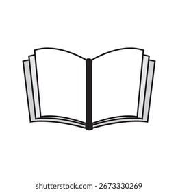 Plantilla de diseño de Ilustración vectorial de icono de libro