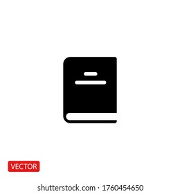 book Icon. Vector illustration EPS 10.