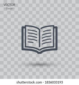 Icono de libro. Ilustración del vector EPS 10.