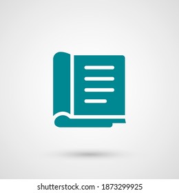 icono del libro. Ilustración del vector EPS 10.