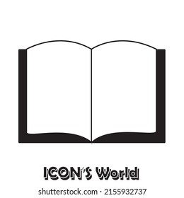Icono de libro. Ilustración vectorial eps10.
