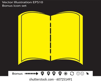 book icon, vector illustration eps10