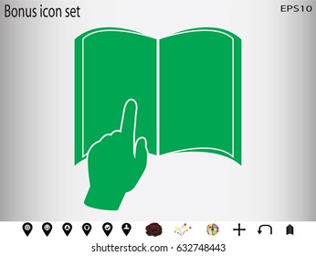 book icon, vector illustration eps10