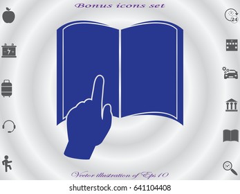 book icon, vector illustration eps10