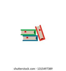 Book icon. Vector illustration flat design.