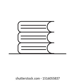 book icon, vector illustration. Flat design