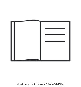 Book icon, vector illustration. Flat design for icon on web or app