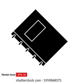 Book icon, vector illustration. Flat design.