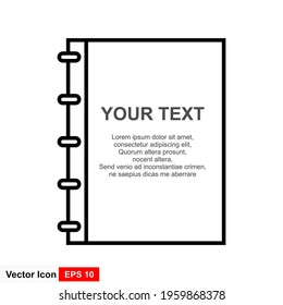 Book icon, vector illustration. Flat design.