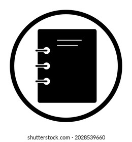 Book icon, vector illustration. Flat design.