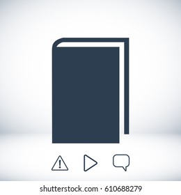 book icon, vector illustration. Flat design eps 10