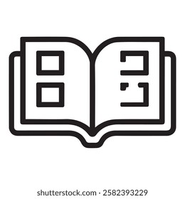 Book icon, vector illustration of book icon Free Vector