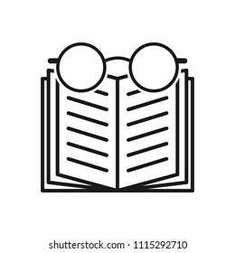Book icon vector illustration. glasses icon