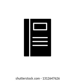 Book Icon Vector Illustration in Glyph Style for Any Purpose