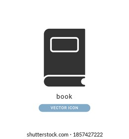 book icon vector illustration. book icon glyph design.