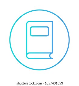 book icon vector illustration. book icon gradient design.