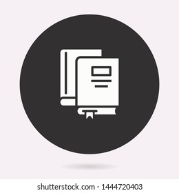 Book icon. Vector illustration isolated. Simple pictogram for graphic and web design.
