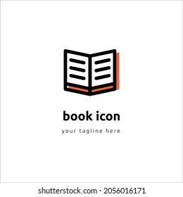 Book Icon Vector Illustration isolated on white backgroung