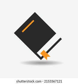 Icono de libro. Ilustración vectorial aislada en blanco.