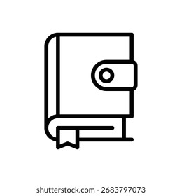 Icono de libro Ilustración vectorial con línea o estilo de contorno