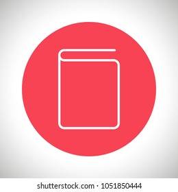 Book icon vector illustration. Linear symbol with thin outline. The thickness is edited. Minimalist style.
