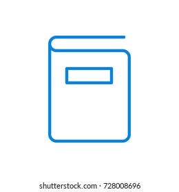 Book icon vector illustration. Linear symbol with thin outline. The thickness is edited. Minimalist style.
