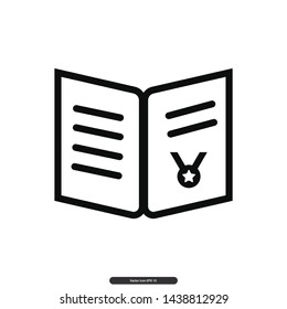 Book Icon Vector Illustration Logo Template