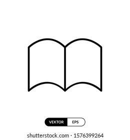 Book icon vector illustration logo template for many purpose. Isolated on white background.