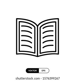 Book icon vector illustration logo template for many purpose. Isolated on white background.