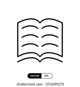 Book icon vector illustration logo template for many purpose. Isolated on white background.