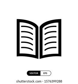 Book icon vector illustration logo template for many purpose. Isolated on white background.