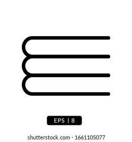plantilla de logotipo de ilustración vectorial de icono de libro para muchos fines. Aislado sobre fondo blanco.