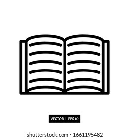 book icon vector illustration logo template for many purpose. Isolated on white background.