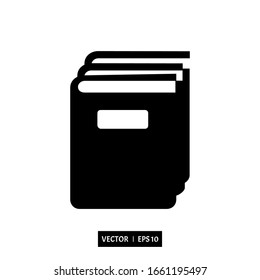 plantilla de logotipo de ilustración vectorial de icono de libro para muchos fines. Aislado sobre fondo blanco.