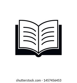 Book icon vector illustration on white background. Signs and symbol for websites, web design, mobile app