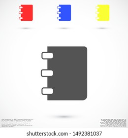 Book icon vector illustration on white background. Reading line icon. Book icon isolated on white background. Book icon flat design.
