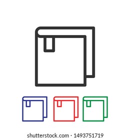 Book icon vector illustration on white background. Signs and symbol for websites, web design, mobile app