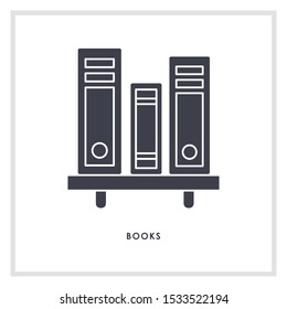 
Book icon vector illustration on white background