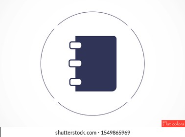 Book icon vector illustration on white background. Reading line icon. Book icon isolated on white background. Book icon flat design.
