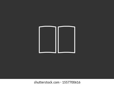 Book icon vector illustration on white background. Reading line icon. Book icon isolated on white background. Book icon flat design.