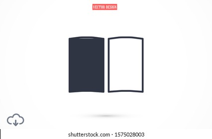 Book icon vector illustration on white background. Reading line icon. Book icon isolated on white background. Book icon flat design.