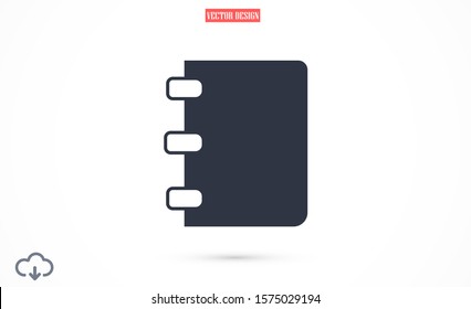 Book icon vector illustration on white background. Reading line icon. Book icon isolated on white background. Book icon flat design.
