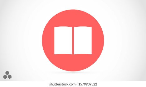 Book icon vector illustration on white background. Reading line icon. Book icon isolated on white background. Book icon flat design.