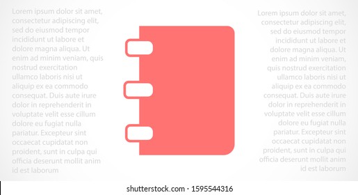 Book icon vector illustration on white background. Reading line icon. Book icon isolated on white background. Book icon flat design.