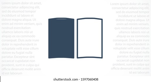 Book icon vector illustration on white background. Reading line icon. Book icon isolated on white background. Book icon flat design.