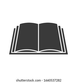 Book icon vector illustration on white background. Open book icon. 